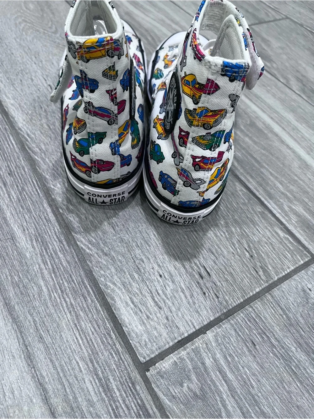 Converse Kids White/Yellow/Red Floral High Top Sneakers